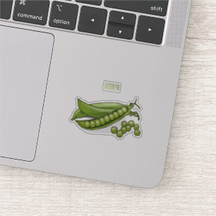 Pea cartoon illustration sticker