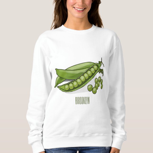 Pea cartoon illustration  sweatshirt