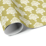 Pea Green | White Damask Wrapping Paper<br><div class="desc">This beautiful damask gift wrapping paper is perfect for your gifting needs! Wrap a birthday gift, baby shower gift, bridal shower gift, wedding gift, or gift for any other special occasion. It's also a wonderful choice for wrapping paper crafts : wrapping paper envelopes, wrapping paper bunting, wrapping streamers or wrapping...</div>