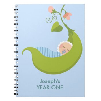 Pea In A Pod Boy Baby Notebook by mistyqe at Zazzle