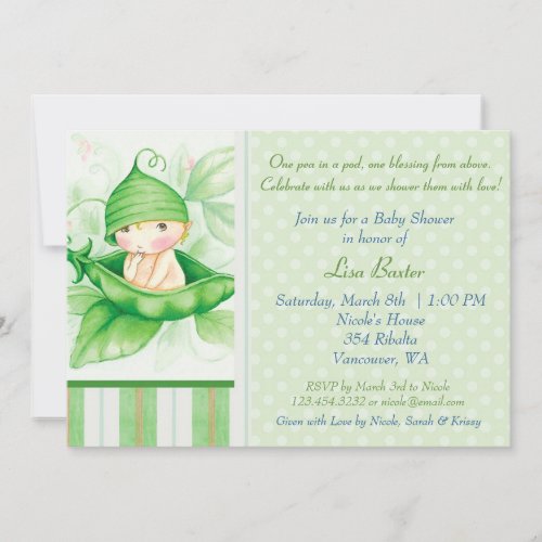 Pea in a pod custom announcements