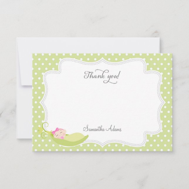 Pea In A Pod Thank You Card (Front)