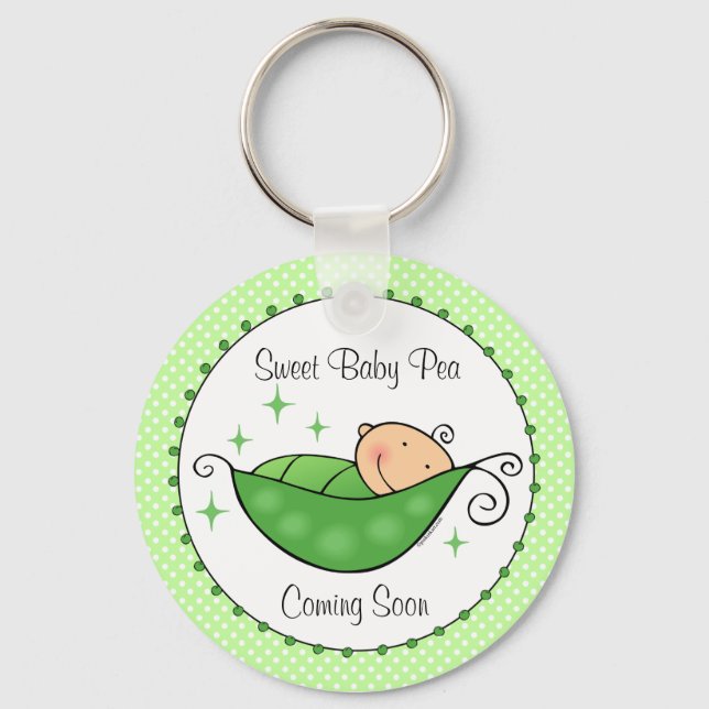 Pea In My Pod Personalized Keychain (Front)