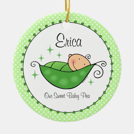 Pea In My Pod Personalized Ornament