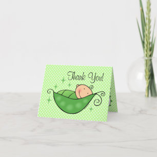 Pea In My Pod Thank You Note Card