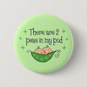 Pea in My Pod Twins Button