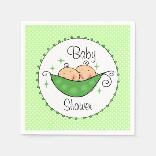 Pea in My Pod Twins Paper Napkins