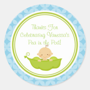 Pea in the Pod Baby Shower Custom Favor Stickers