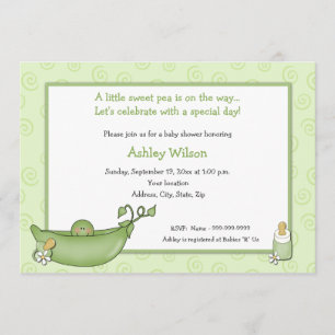 Pea in the Pod Baby Shower Invitations