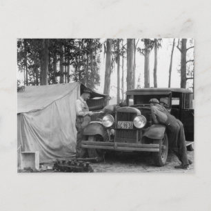 Pea pickers from Vermont: 1935 Postcard