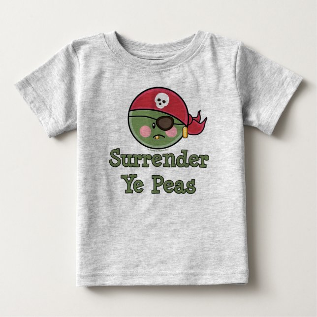 Pea Pirate Baby Organic Baby T-Shirt (Front)