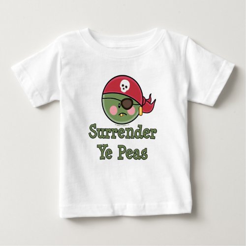 Pea Pirate Baby Toddler T shirt