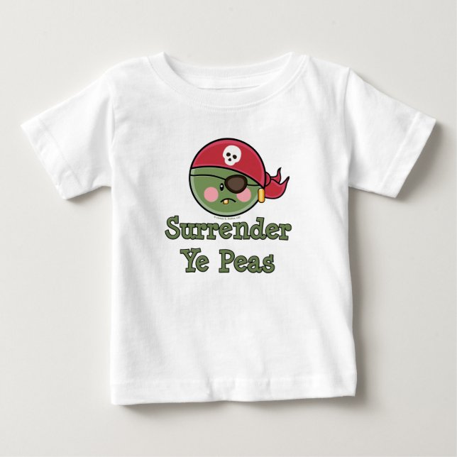 Pea Pirate Baby Toddler T shirt (Front)