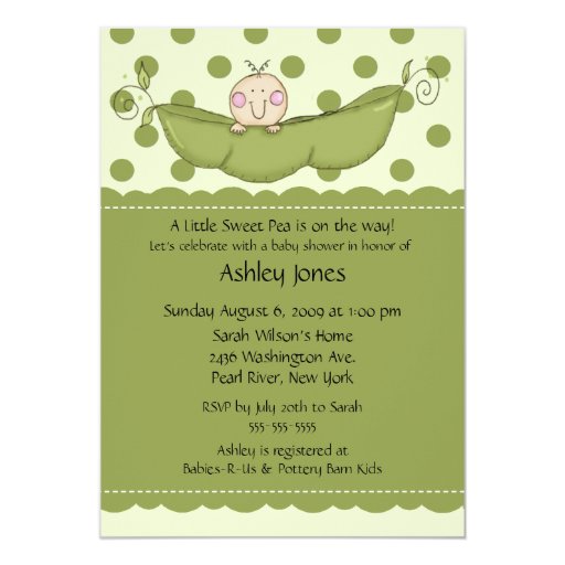 Peas In A Pod Baby Shower Invitations 5