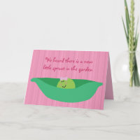 Pea Pod Pals New Baby Girl Congratulations Card