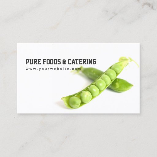 Customizable Pea Pod Pure Foods &amp; Catering Business Card