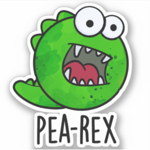 Pea Rex Funny Dinosaur Veggie TRex Pun Sticker