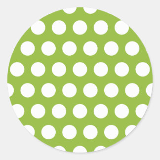 Pea Soup w/ Dots Classic Round Sticker