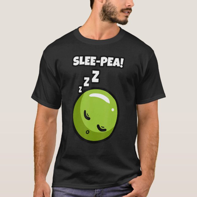 Pea Vegetarian Sleeping Seed Pod Flowering Plant V T-Shirt (Front)