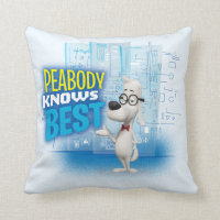 Peabody Knows Best Throw Pillow