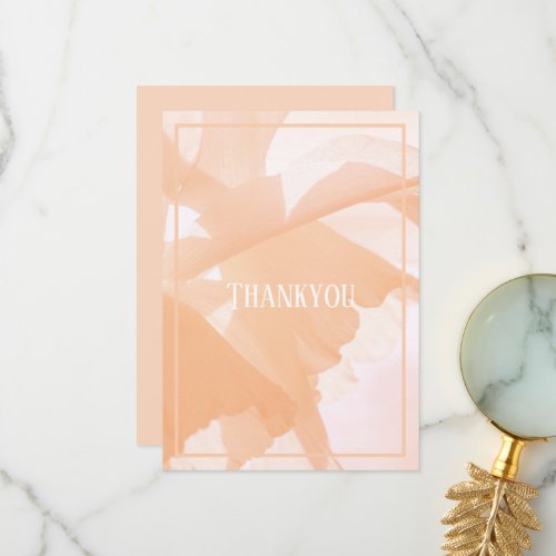 Peac Fuzz Abstract Floral  Thank You Card