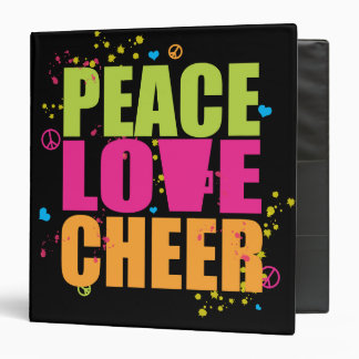 Peac Love Cheer Binder