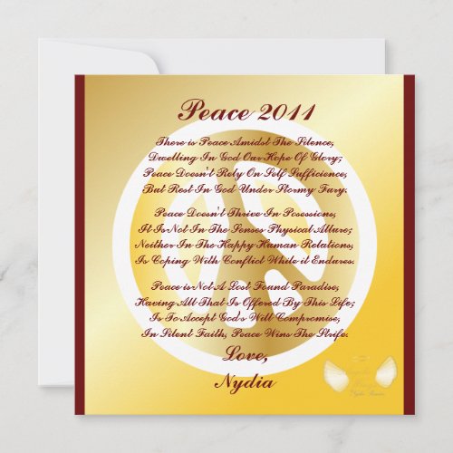 Peace 2011 A Poem Card_Customize