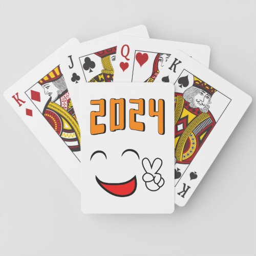 Peace 2024 Love Playing Cards