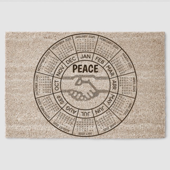 Peace 365 Days a Year Coir Mat (Front)