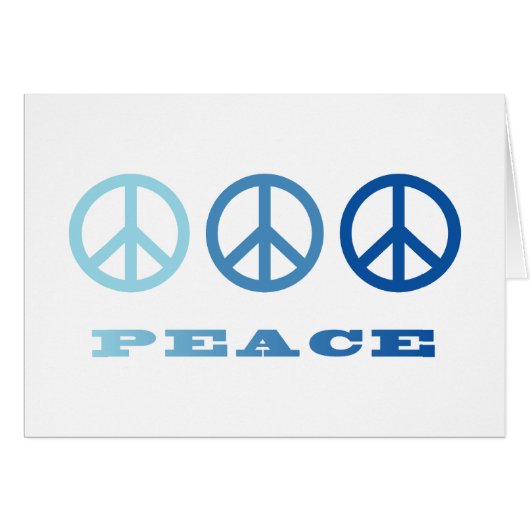 Peace 3 Symbols (Blue) Cards (Front Horizontal)