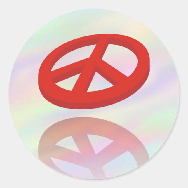 Peace 3D / reflexion | coloured light Classic Round Sticker (Front)