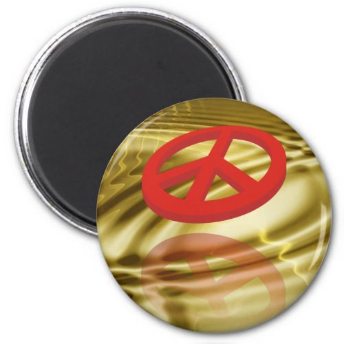 Peace 3D  reflexion Magnet