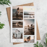 PeaCe 6 Photo Collage Christmas Gold Foil Holiday Card<br><div class="desc">Send Christmas cheer with this stylish PeaCe 6 x Photo Collage Grid Gold Foil Holiday Card. Simply upload your own pictures and customize the year and your family name.</div>