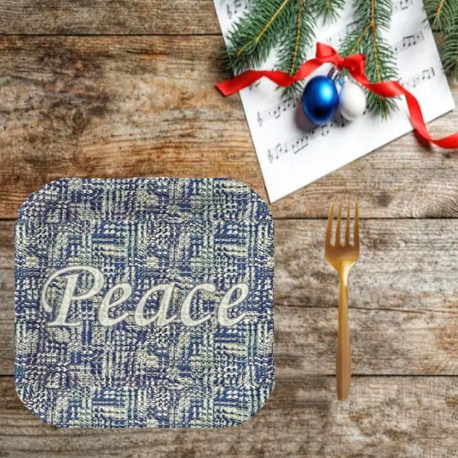 Peace Abounds Paper Plates (Break out the holiday paper plates when serving your Holiday dinners!)
