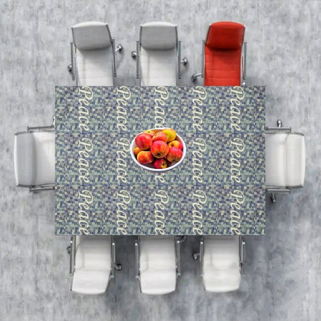 Peace Abounds Tablecloth (Set your Christmas Table with this elegant-looking tablecloth, for a festive look!)
