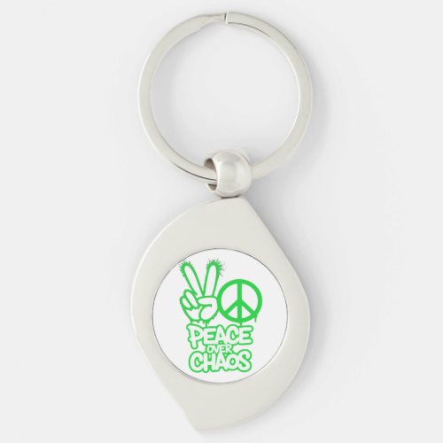 Peace Above Chaos Keychain