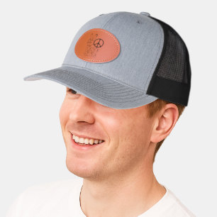 Peace Above Chaos Leather Patch Hat