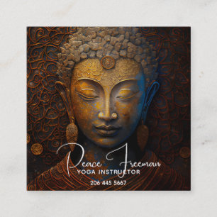 PEACE ACCORD   MEDITATION PORTRAIT SQUARE BUSINESS CARD