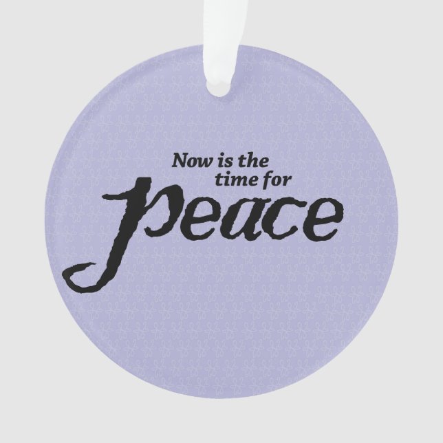 "Peace" acrylic colorful Christmas ornament (Front)