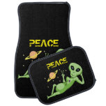 Peace Alien Car Floor Mats at Zazzle