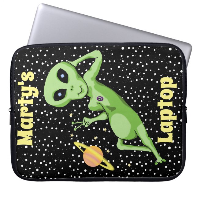 Peace Alien Laptop Case (Front)