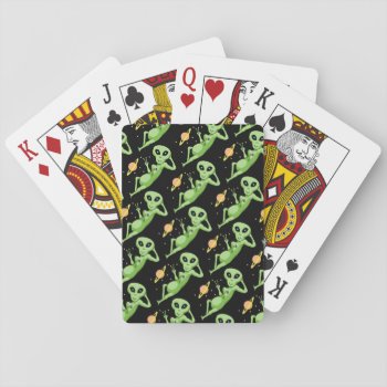 Peace Alien Playing Cards by Shenanigins at Zazzle