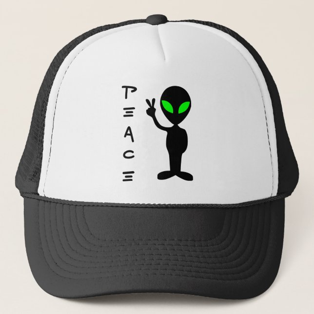 Peace Alien Trucker Hat (Front)