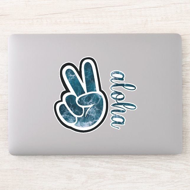 Peace & aloha sticker (Computer)