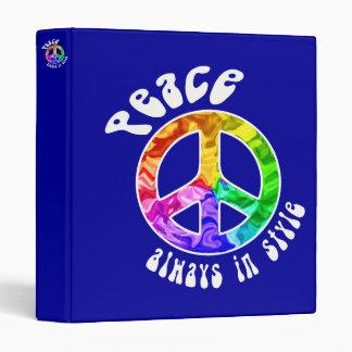 Peace Always in Style Customizable 1" Binder