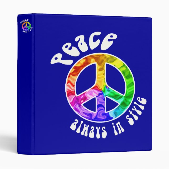 Peace Always in Style Customizable 1" Binder (Front/Spine)