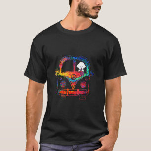 Peace Amp Love Poodle In Hippie Bus T-Shirt