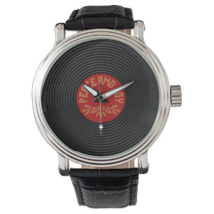 Peace an joy vinyl record design watch