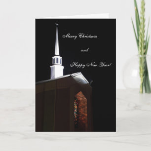 Peace and Blessings Stained Glass Christmas card