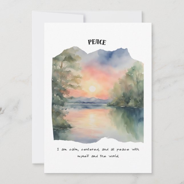 Peace and Calm Affirmation Card (Front)
